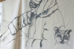 tekening op doek
